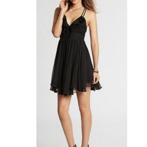 Guess Black Chiffon Dress